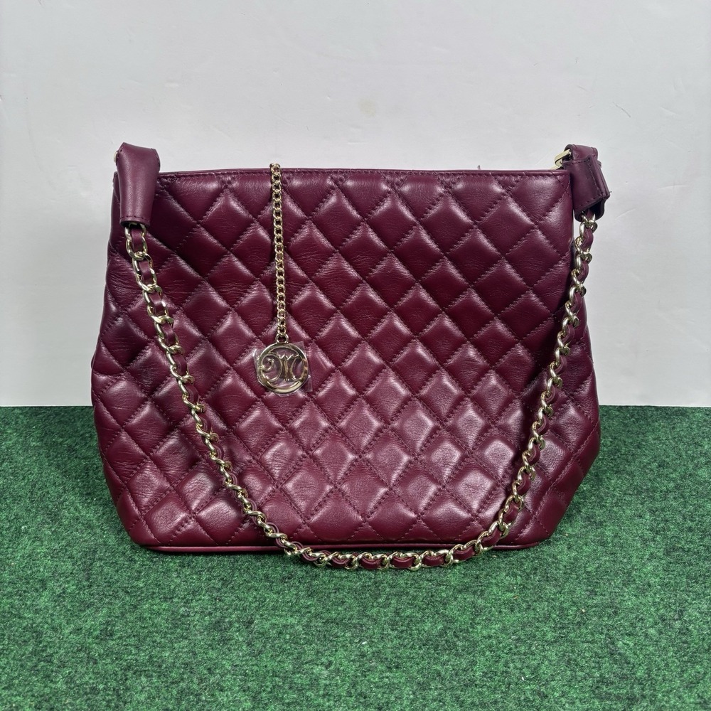 Borse In Pelle Bordeaux Leather Handbag Made In Italy